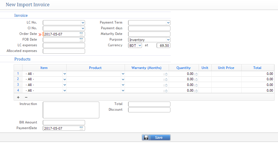 installation and setup of budget module